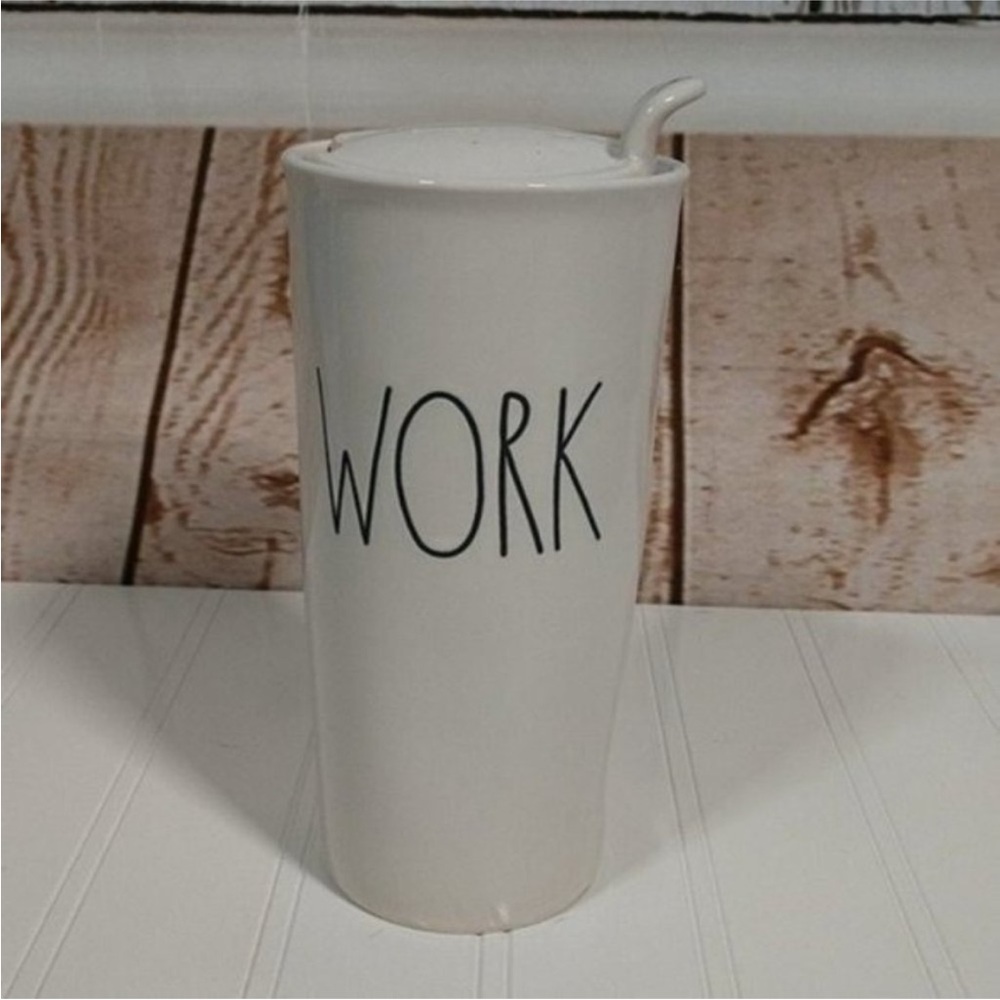 Rae Dunn Work Ceramic Tumbler